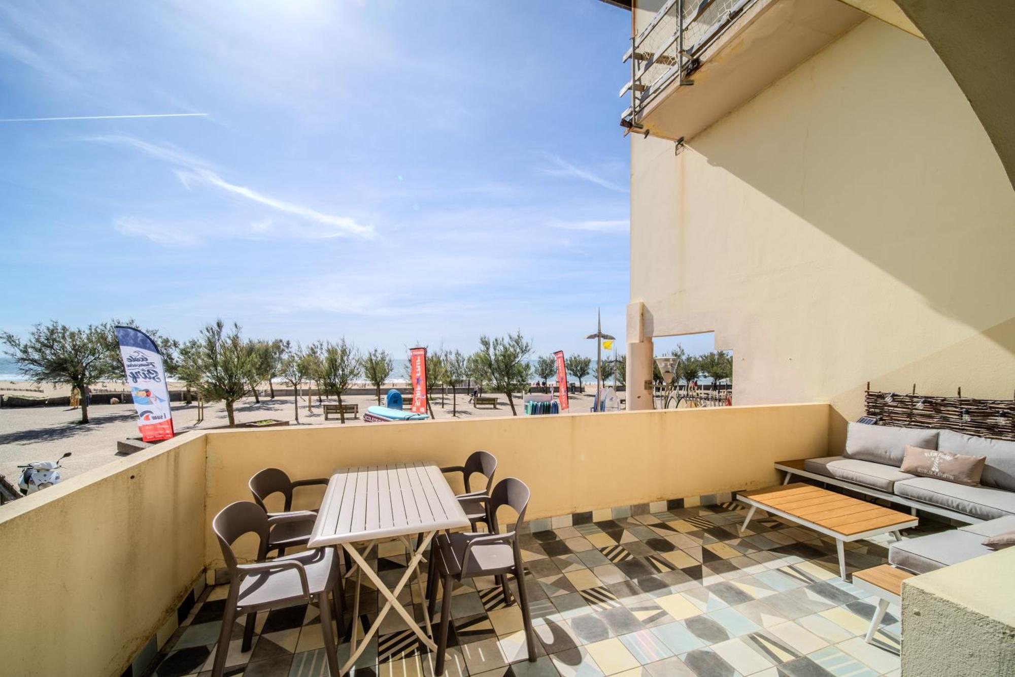 La Dune D'Or - Vue Mer, Studio Face A La Plage Avec Terrasse Soorts-Hossegor Exteriör bild